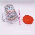 450ml Coffee Mug, Advertising Plastic Travel Mug with Straw (SH-PM31)